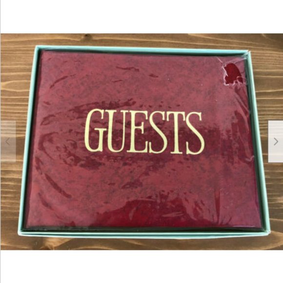Vtg New/unused Hallmark Red Spiralbound Guest Book w/ Gift Box - Picture 1 of 7